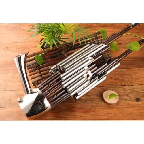 Chinese traditional Musical Instrument BAMBOO SHENG ancient reed pipe wind instrument sheng D tone 17-key purple bamboo sheng