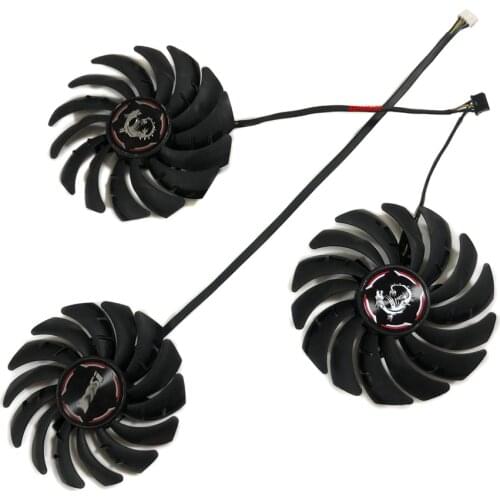 3pcs/Set RTX2080 RTX2070 Video Cooler Fan For MSI RTX 2070S 2080S 2080Ti GAMING X/Z GPU Graphics Card As Replacement