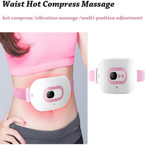 Warm Palace Belt Waist Massager Electric Heating Uterus Acupoints Vibrating Massage Relief Menstrual Pain Massage Waist Abdomen