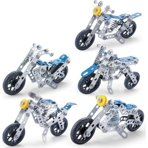 Motorcycle Model Building Bricks 3D Puzzle DIY Motorbike Toy for Kids and Adults