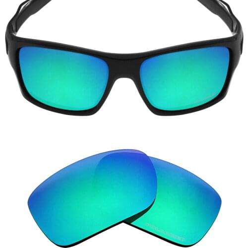 Mryok+ POLARIZED Resist SeaWater Replacement Lenses for Oakley Turbine Sunglasses Emerald Green