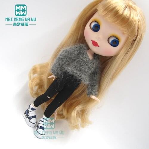 1pcs Blyth Clothes Fashion Sweaters Broken Pants for Azone OB23 OB24 1/6 Doll Accessories