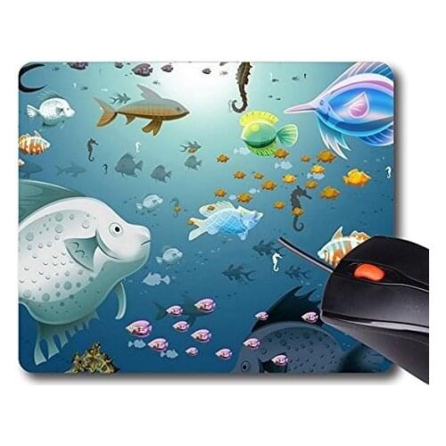 Generic The Mouse Mats Customized Rectangle Non-Slip Rubber Cheap Mouse Pad Bunch Of Cartoon Fish £¨300mm*250mm*3mm