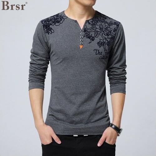 Spring Autumn Tees Fashion Male Patchwork Business Casual Jerseys T-shirts Tops Hombre Mens Plus Size Long Sleeves Oversized