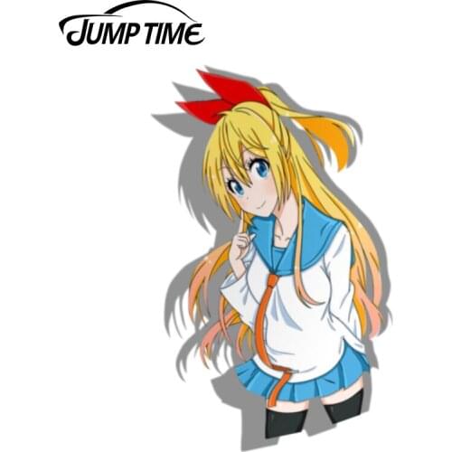 Jump Time 13cm x 7.3cm Car Styling Nisekoi Chitoge Kirisaki Anime Car Stickers and Decal Motorcycle Waterproof Trunk Accessories