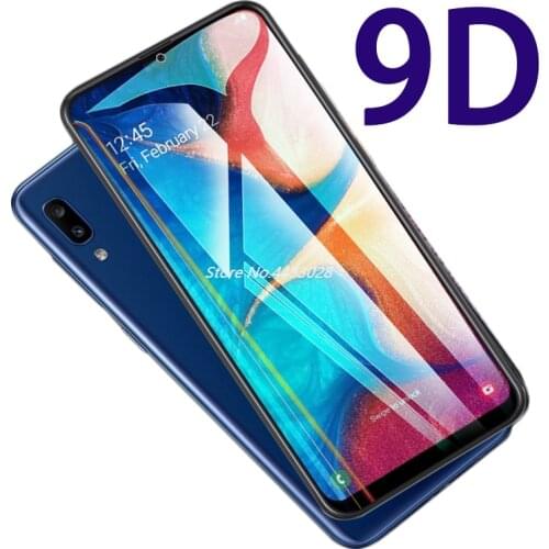9D Full Glue Protective Tempered Glass for Samsung A20 A205FN Screen Protector on The for Samsung Galaxy A20e A 20 E 20e A202F