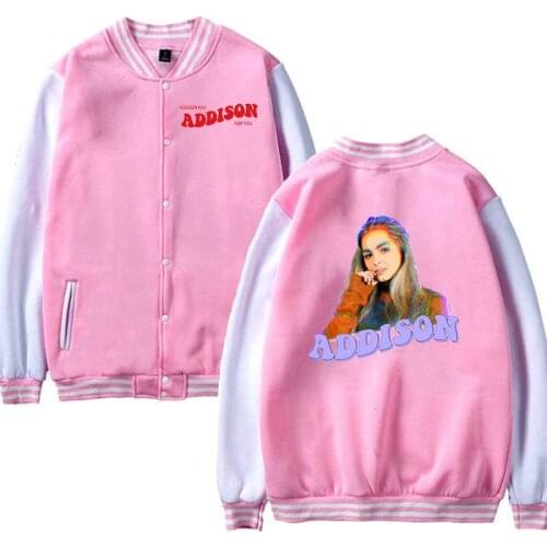 ADDISON RAE ADDISON FOR YOU Pouty Face Spring Women Crop Jacket Vintage Bomber Jackets Coat Female Biker Outwear Plus Size 2020