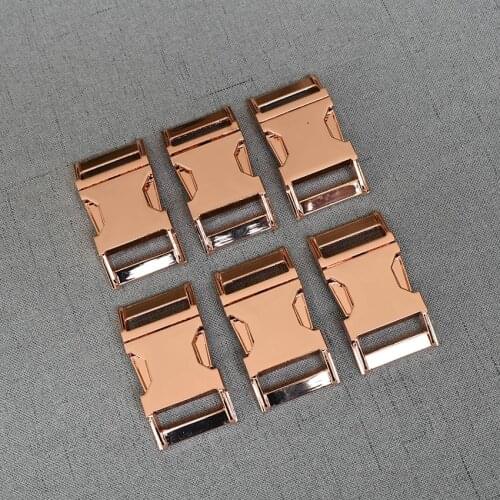100 Pieces Rose Gold 25mm DIY Quick Release Metal Buckle Accessories Backpack Buckles Dog Collar Safety Clasp Paracord Bracelet