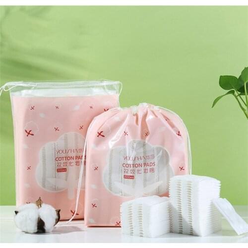 222 Pieces Double Side Thickened Cosmetic Cotton Three-Layer Makeup Remover Fine Cotton Pads Face Cleaning Nail Wipes E1057