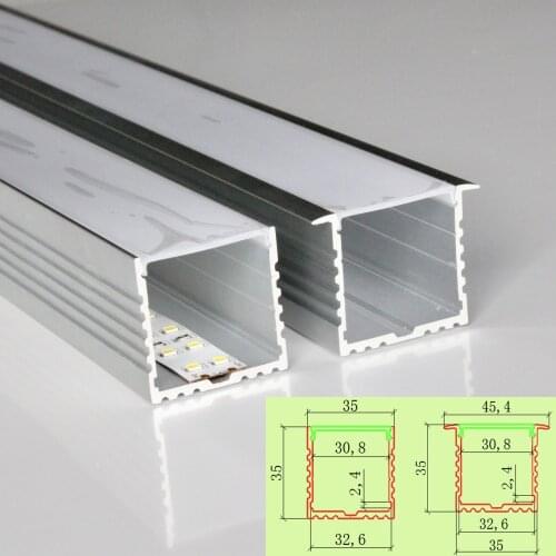 6m (6pcs) a lot, 1m per piece, AP3535A/B aluminum profile for double row led strips light