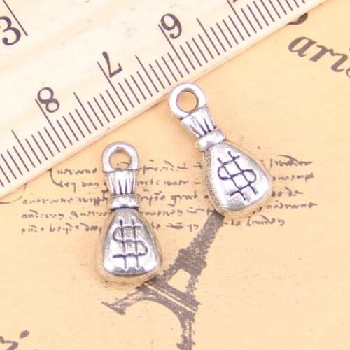 76pcs Jewelry Charms wallet dollar money 20x9x5mm Antique Silver Plated Pendants Making DIY Handmade Tibetan Silver Jewelry