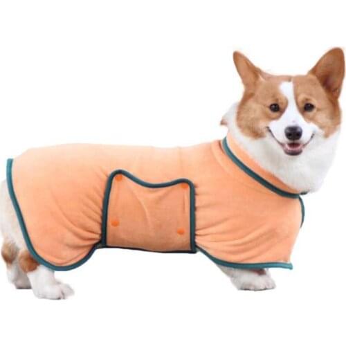 Absorbent Dog Bathrobe Soft Fibre Drying Towels Bath Clothes Sleep Wear Pajamas For Small Medium Large Golden Dogs