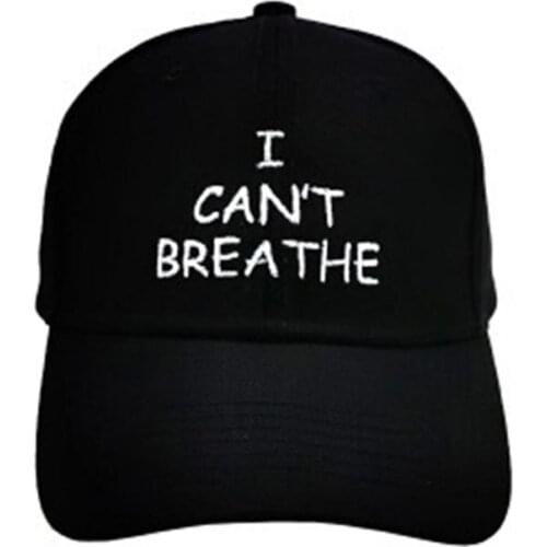 Baseball Hat Lightweight Letters Embroidered Baseball Cap I CAN'T BREATHE Protest Cap Perfect for Outdoor Activities Fishing Run