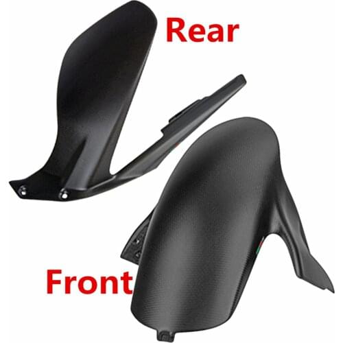 100% Carbon Fiber Front & Rear Fender Mudguard Hugger Plain Weaver Matt Motorcycle Accessories For Ducati Panigale V4 2018 2019
