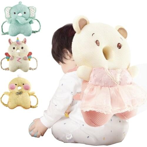 Baby Head Protection Pillow Cartoon Shape Baby Anti-fall Pillow Cotton Toddler Children Protective Cushion Baby Care pad