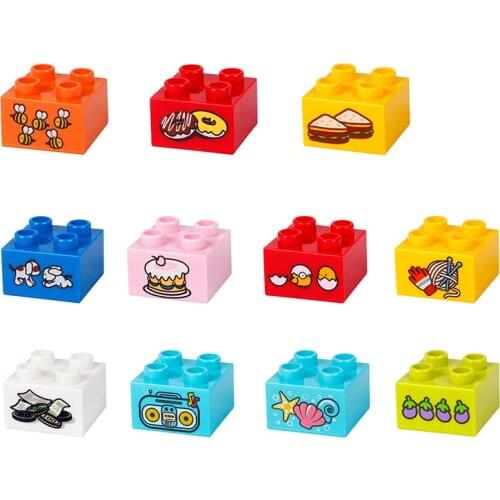 Children Kid Toys 2x2 Building Blocks Bricks Large Particles Plastic Inserted Assembled Block Educational Decoration Toy