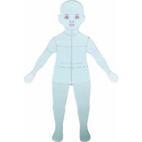 Children Kids Costume Designing Fashion Ruler Fashion Line Drawing Human Dynamic Template for Cloth Rendering