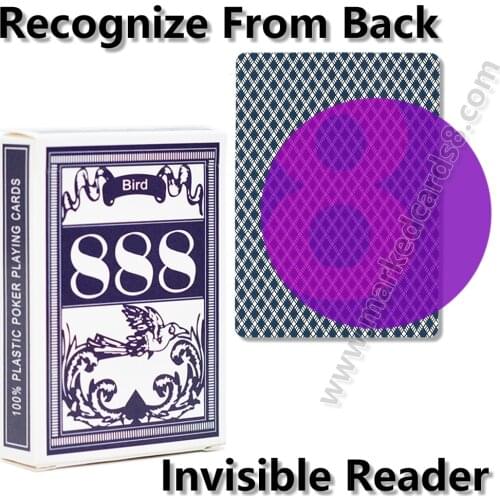 Bird 888 Marked Playing Cards for Contact Lenses Russian Plastic Marked Cards for Infrared Lens Anti Cheat Poker Deck for Tricks