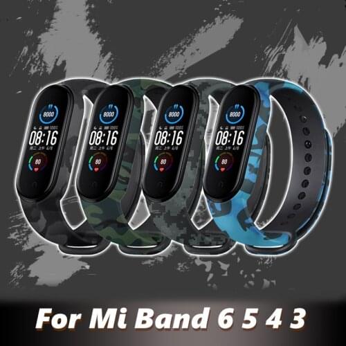 Camouflage Bracelet for Xiaomi Mi Band 5 Strap Silicone Replacement Wristband on Miband 5 4 3 Xiaomi Smartwatch Fashion