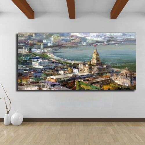 Chinese Landscape Oil Painting Canvas Printings HD Print Home Decor Hotel decoration Living Room Wall Art Picture Abstract