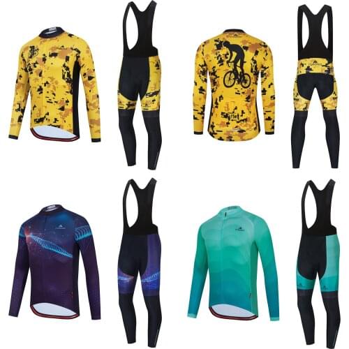 2021 Spring Autumn Long Sleeve cycling jersey set pro team clothing ropa ciclismo cycling wear bib pants MTB racing Motocross