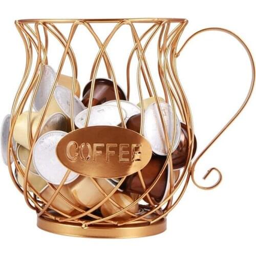 FQYL Coffee Capsule Pod Storage Basket,Countertop Kitchen Storage Holder for Tassimo,Nespresso,Dolce-Gusto