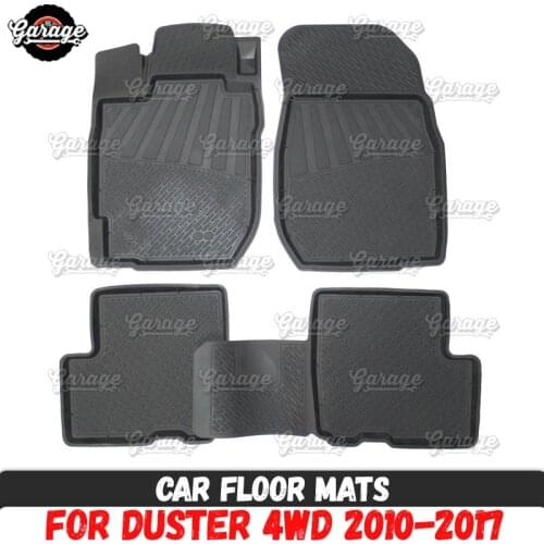 Car floor mats for Lada Largus 2011- 5 seat rubber 1 set / 4 pcs accessories protect of carpet car styling decoration