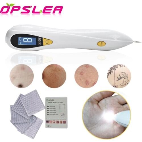 8 Level LCD Laser Tattoo Removal Plasma Pen Machine Skin Wart Tags Mole Facial Freckle Removal Tool Dark Spot Remover Point Pen