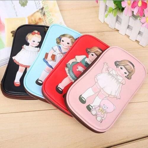 Cute Dolly Cartoon Stationery For Kids Girls Pen Pencil Bag Makeup Pouch School Supplies Student Gift