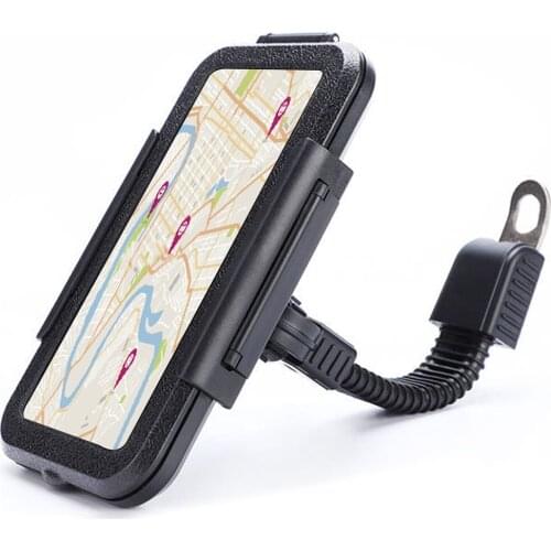 Motorcycle Telephone Holder Support Moto Bicycle Rear View Mirror Stand Mount Waterproof Scooter Motorbike Phone Bag for Samsung