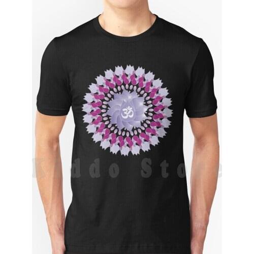 Om Mandala T Shirt Men Cotton Cotton S-6Xl Om Mandala Violet