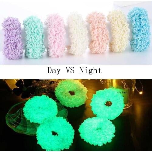 Night Light Large Intestine Hair Rope Headdres For Women Girls Fluorescent Hair Rubber Band Fashion Hair Accessories Hair Ties