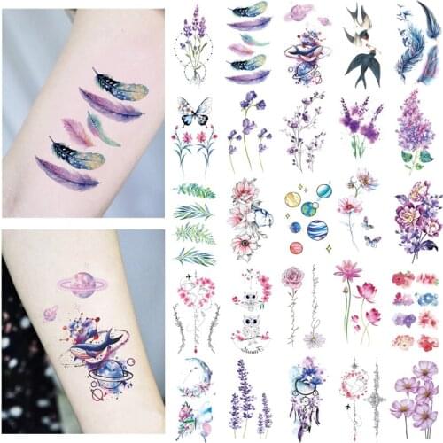 2021 New Cheap Wholesale Flash Fake Waterproof Tattoos Temporary Arm Chest Tattoo Stickers Body Arts Supplies 18 Styles