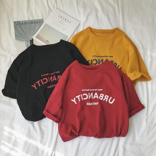 New Tops Women 2019 T Shirt Women Round Neck Summer Korean New Short-Sleeve T-shirt Women Loose Clothes Tops Vestidos WBX-W9