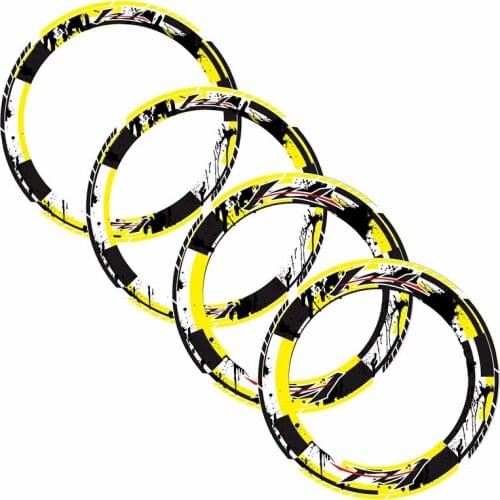 New 4 X Motorbike thick edge rim sticker stripe full coverage wheel reflective decoration decals suitable for YAMAHA FZ1 fz 1