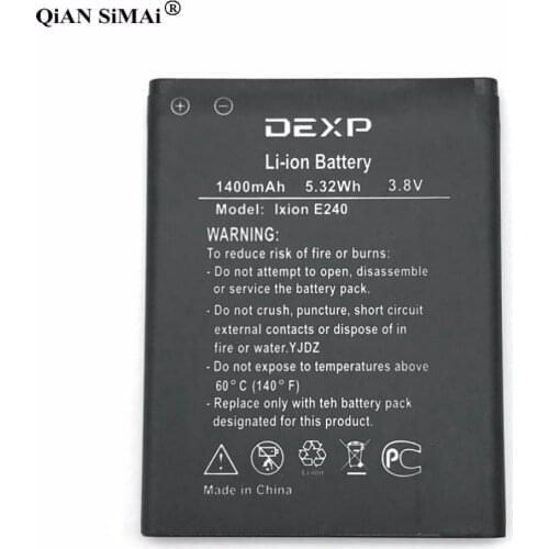 New High Quality E240 1400mAh battery For DEXP Ixion E240 phone