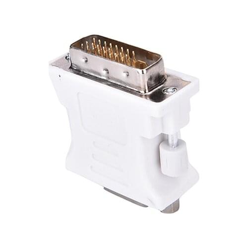 15 Pin VGA Female To 24+1 Pin DVI-D Male Adapter Video Converter For PC Laptop