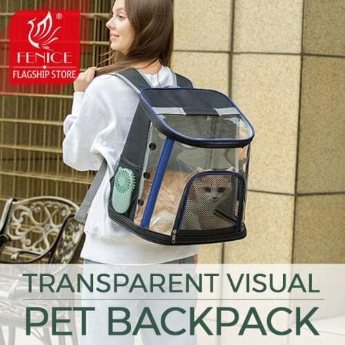 Dog Pet Carrier Bag Breathable Transparent Puppy Cat Backpack Travel Cage Pet Transport Bag Carrying For Puppy