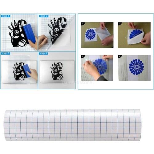 Transfer Paper Tape Roll Cricut Adhesive 12 x 79 INCH Clear Alignment Grid Adhesive Vinyl for Decals Signs Windows Sticker