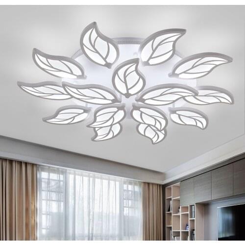 Promotion Mellifluous Modern Led Ceiling Lights for Living Study Bedroom Decoration Ceiling Lamp Fixtures Leaf Shape
