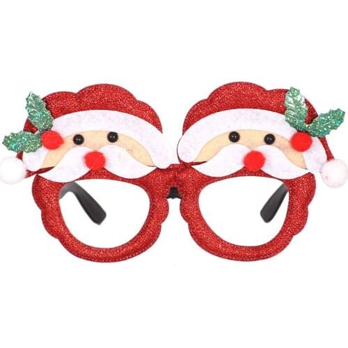 Christmas Decorative Glasses Santa Style Portable Glasses Prop Christmas Decoration Kids Gift Fine Workmanship