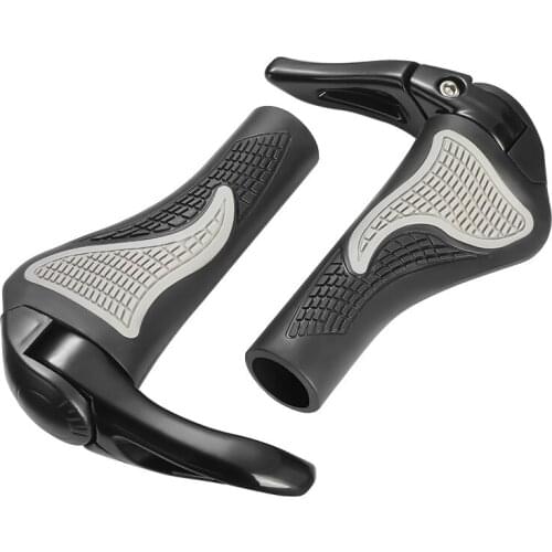 Mountain Bike Rubber Horn Handle Cover Aluminum Alloy Anti-Skid Handles For Bicycle Lightweight Comfortable Cycling Grips