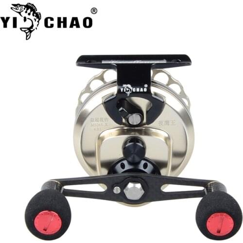 YICHAO Fishing Wheel Gold Silver Sturdy One-Button Aluminum Alloy Design Strong Switching Magnetic Slowdown Fishing Wheel