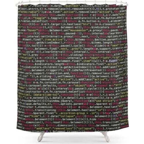 Code Master (Computer Science Nerd) Shower Curtain Waterproof Polyester Fabric Bathroom Decor Multi-Size Printed Shower Curtain