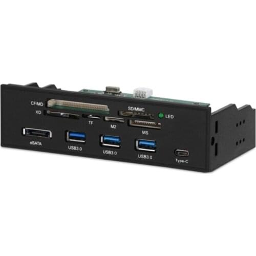 PC Dashboard Media Front Panel Universal 5.25 Inches Internal Card Reader Type-C USB 3.0 Support CF