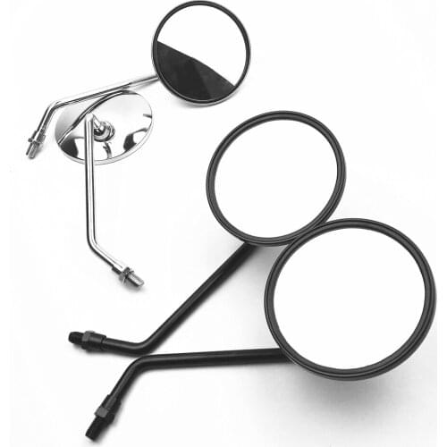 Universal motorcycle mirrors chrome round mirror motorcycle long stem for kawasaki yamaha suzuki ducati honda Aprilia