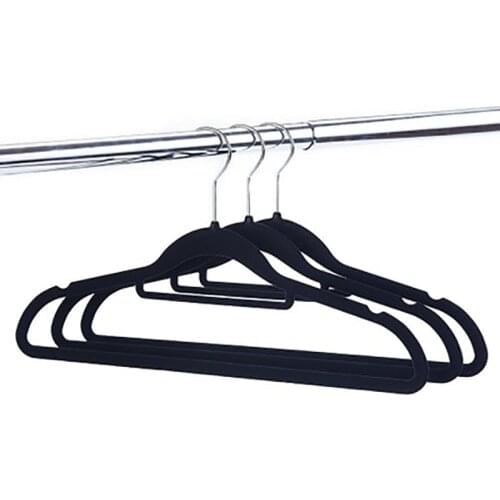 5 PCS Velvet Clothes Hangers Plastic Durable Lightweight for Hanging Tie Bar Scarf Belt and Tank Top