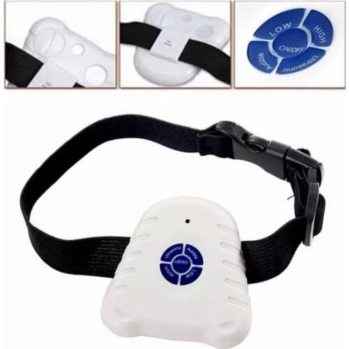 Waterproof Dog Stop Barking Control Collar Training Device Button Clicker Adjustable Ultrasonic Dog Anti Bark Collar