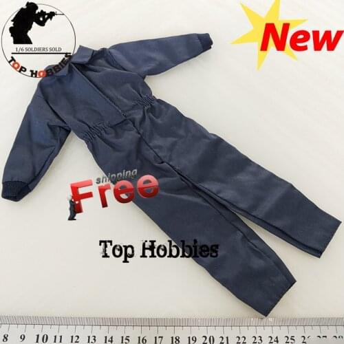1/6 Scale Male Soldiers Clothing Men Battle Uniform Boy Flying Tigers Coverall Siamese Clothin Black One-piece Combat Uniform