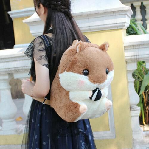 Japanese Plush Hamster Kawaii Backpack Lolita Girls Shoulder Bag School Bag New Cute Fashion Lovely